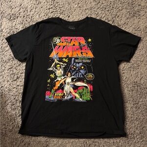 Black Star Wars Graphic Comic Tee